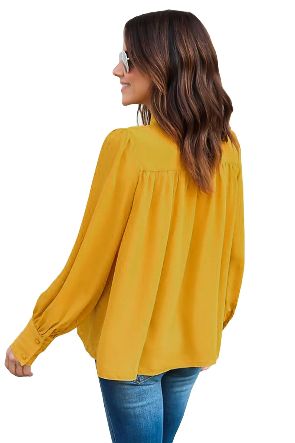 Demi Tie Neck Blouse Plus