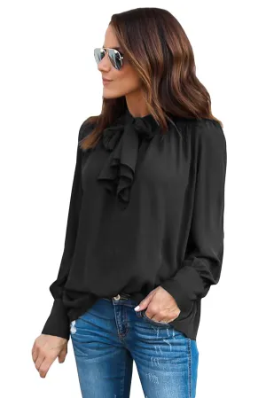 Demi Tie Neck Blouse Plus