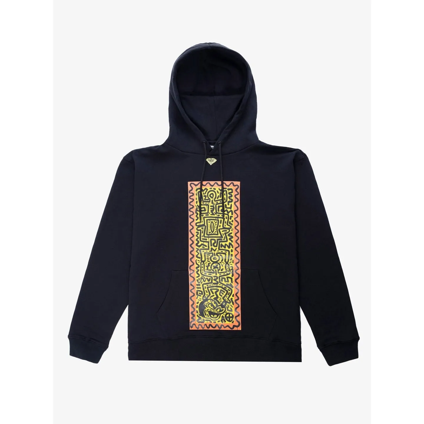 Diamond Supply Co Men x Disney Mickey Mouse x Keith Haring Mickey Meets Haring Hoodie Black DSCMTG101-BLK