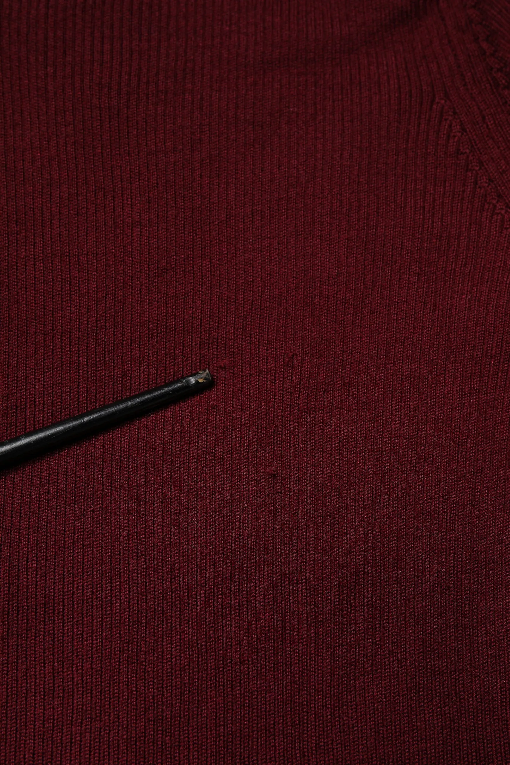 Dolce & Gabbana Burgundy Long Sleeves Turtleneck Slim Sweater