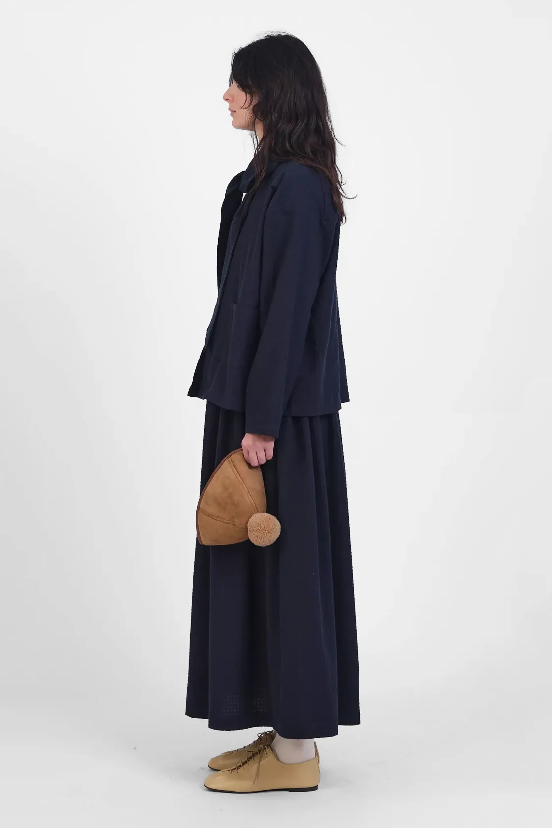 Dorothy Shirt in Dark Navy Japanese Waffle