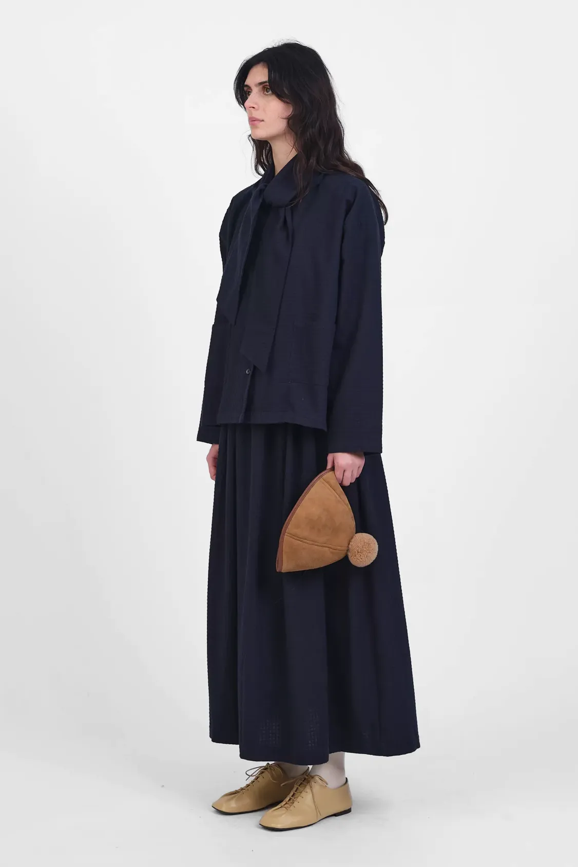 Dorothy Shirt in Dark Navy Japanese Waffle
