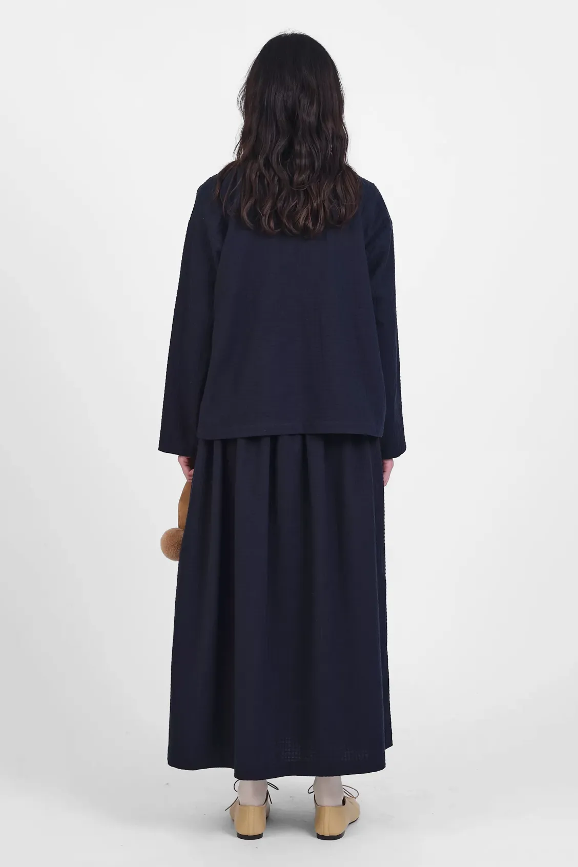 Dorothy Shirt in Dark Navy Japanese Waffle