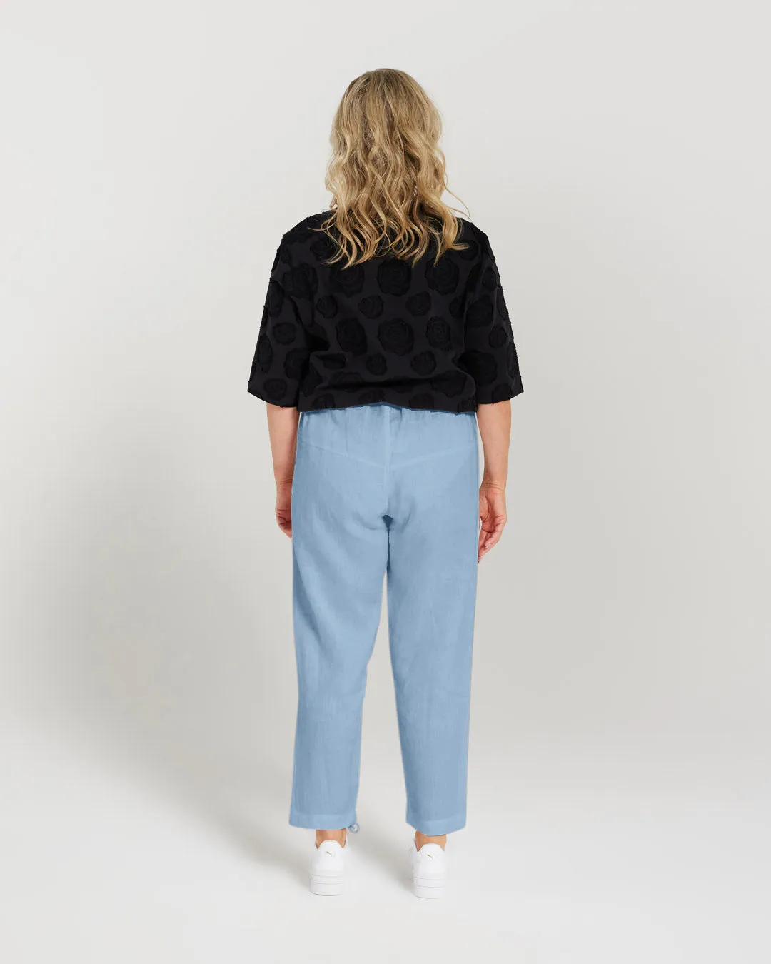Drawcord Elastic Waist Pant