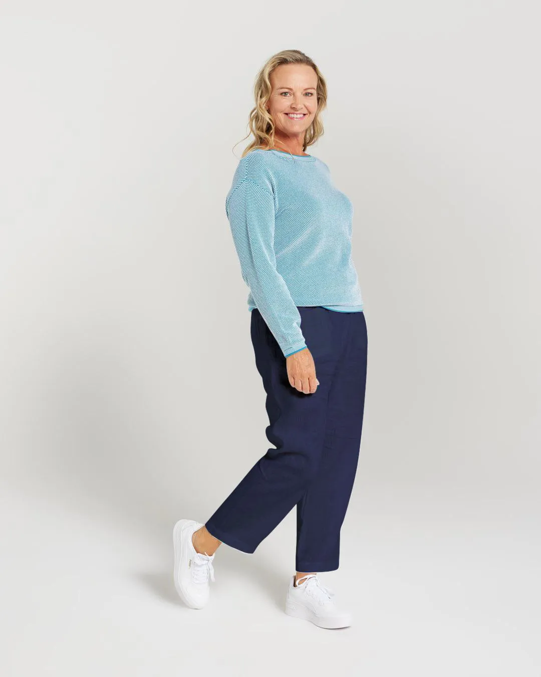 Drawcord Elastic Waist Pant