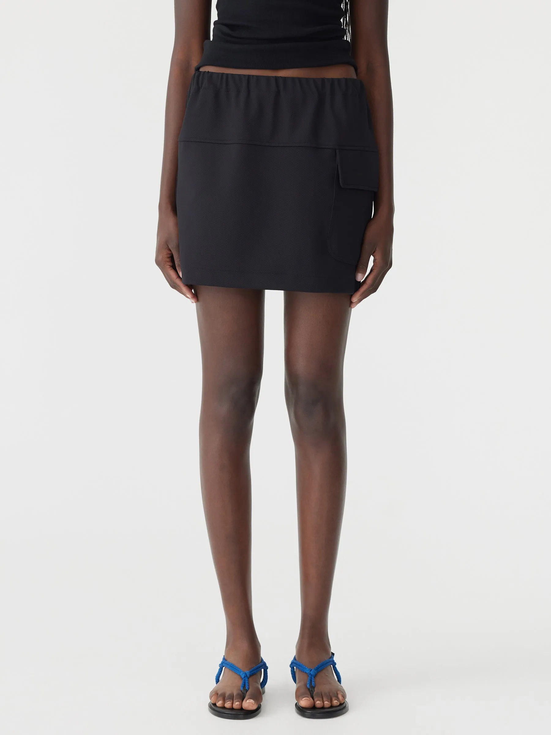 Drawstring Pocket Mini Skirt
