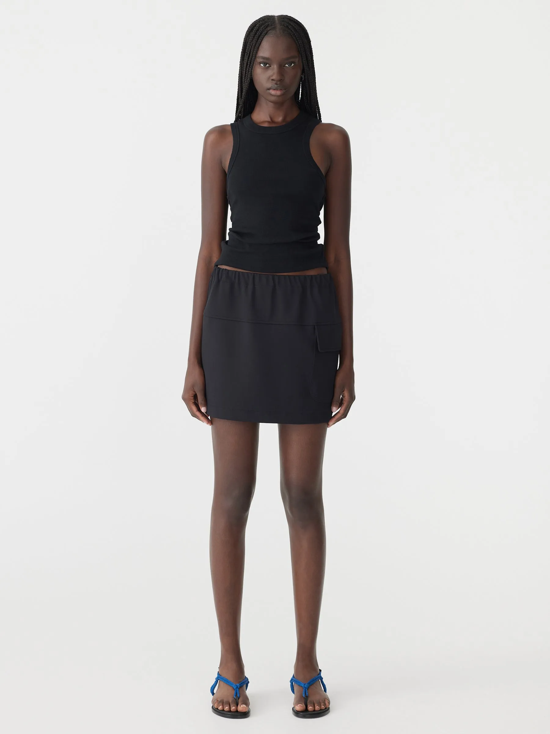Drawstring Pocket Mini Skirt