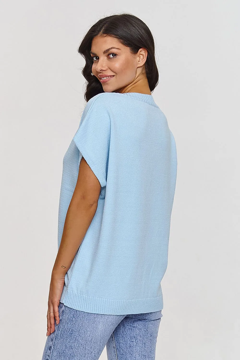 Elegant V-Neck Oversized Sweater Vest