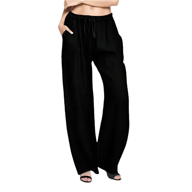 Elena – Lightweight Women's Linen Pants with Drawstring
