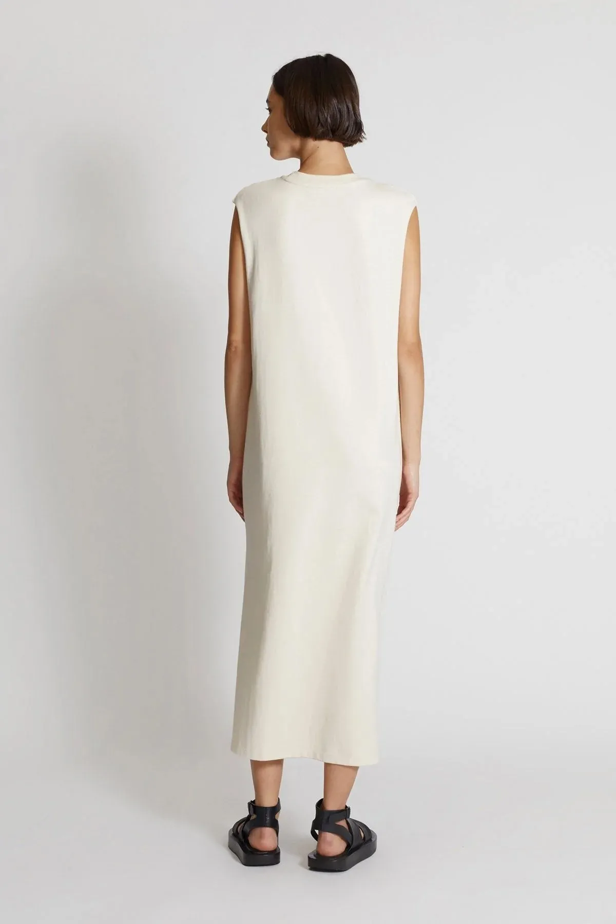 Emery Logo Tank Dress | Buff