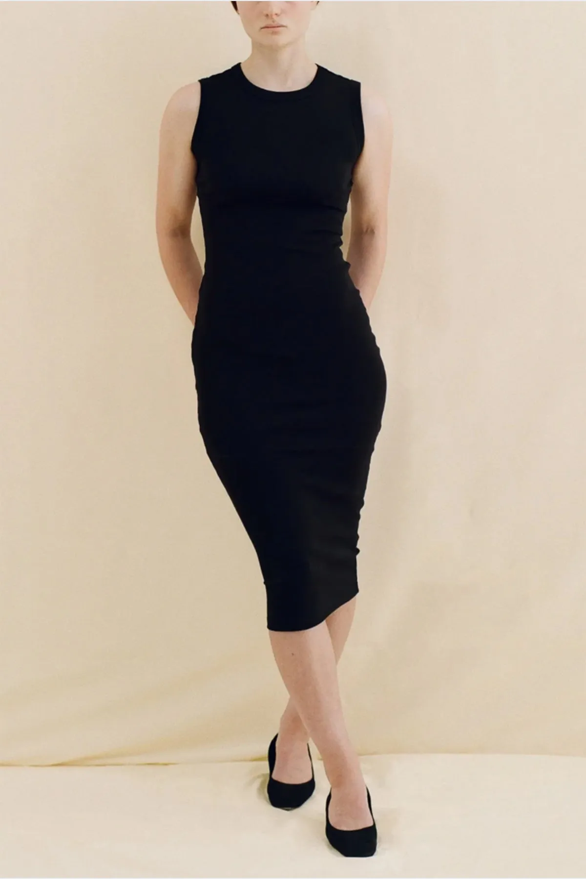 Esme Midi Dress in Black