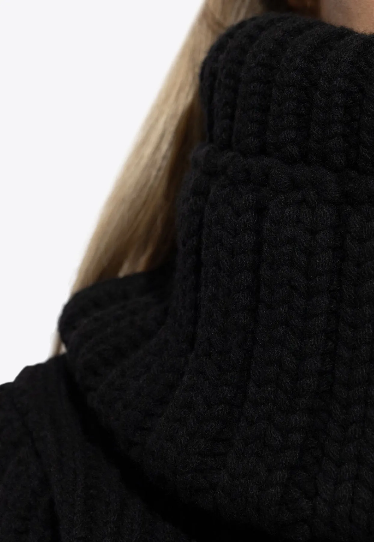 Exploded Collar Wool-Blend Sweater