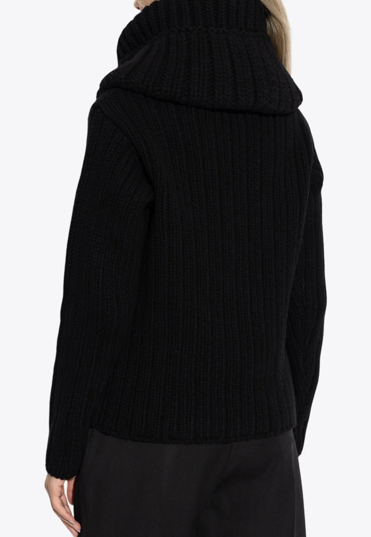 Exploded Collar Wool-Blend Sweater