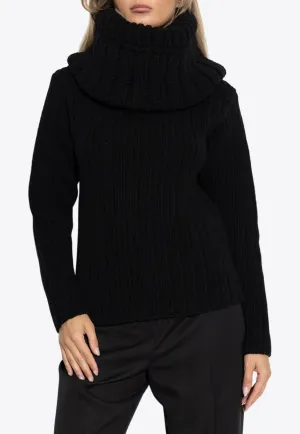 Exploded Collar Wool-Blend Sweater