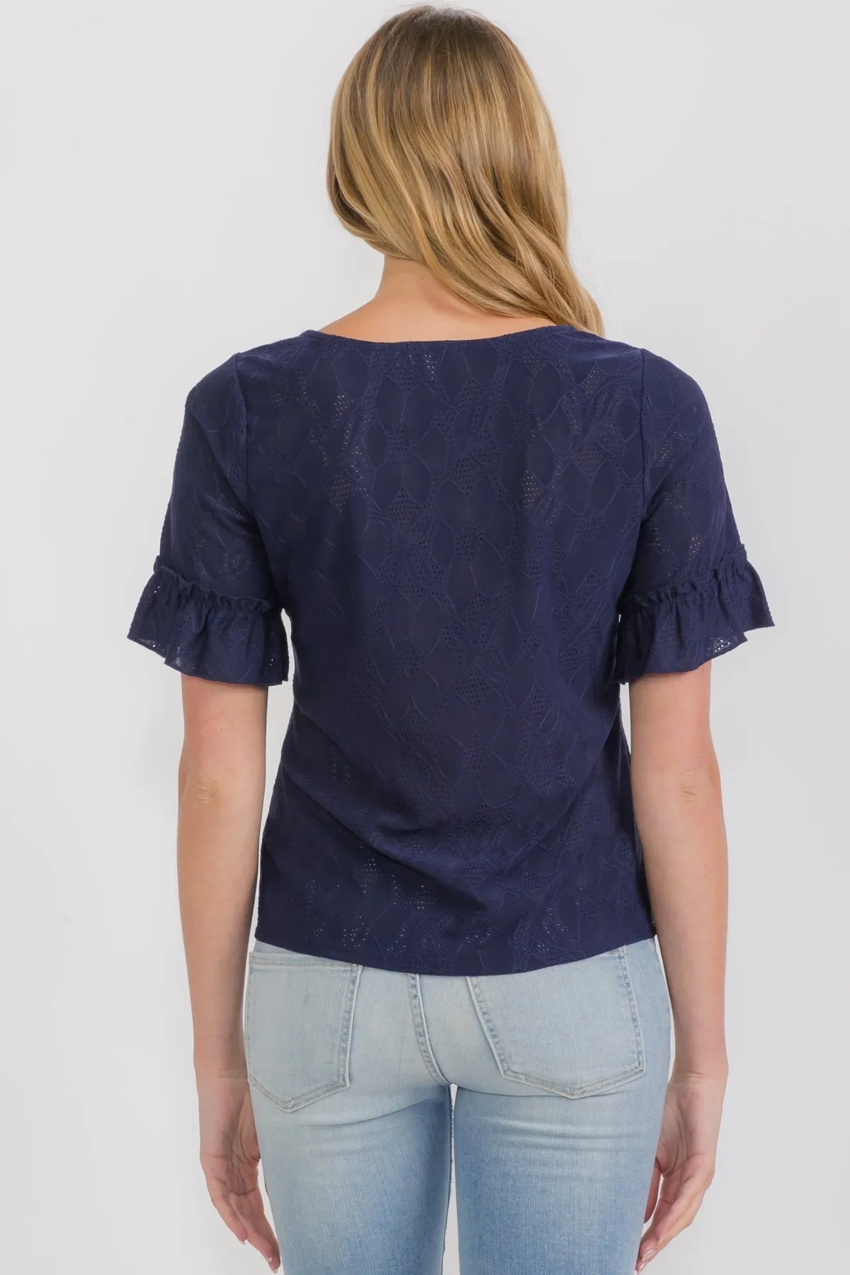 EYELET TIE BELL PEASANT