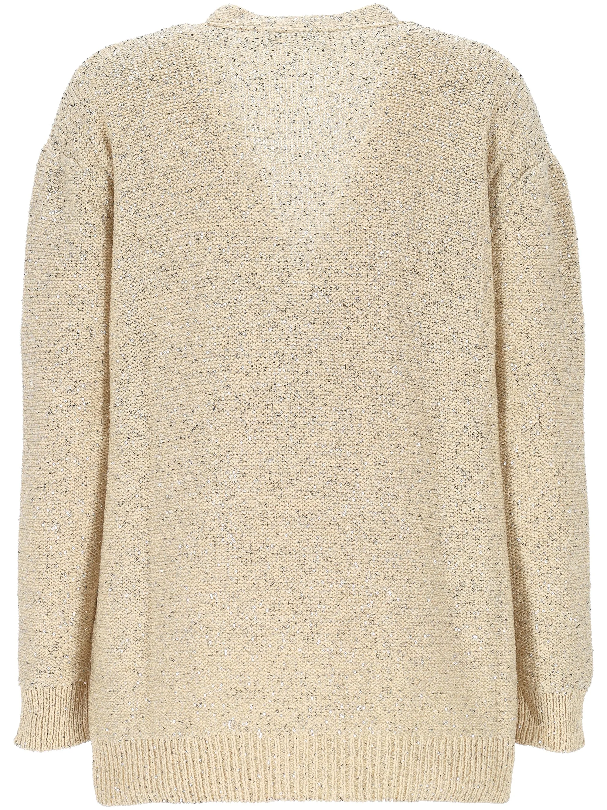 Fabiana Filippi Beige V halströja med knappfront