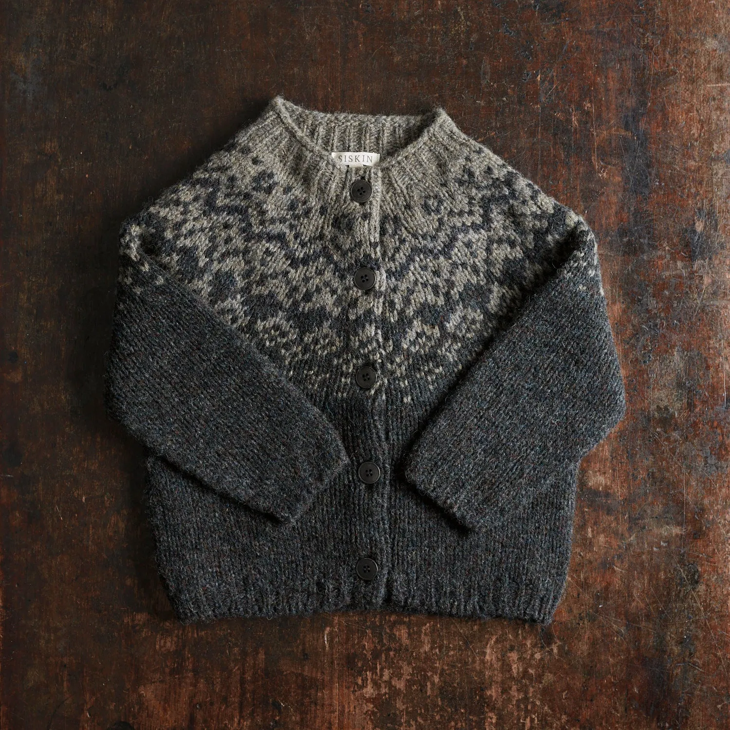 Fauna Cardigan - Lambswool - Graphite