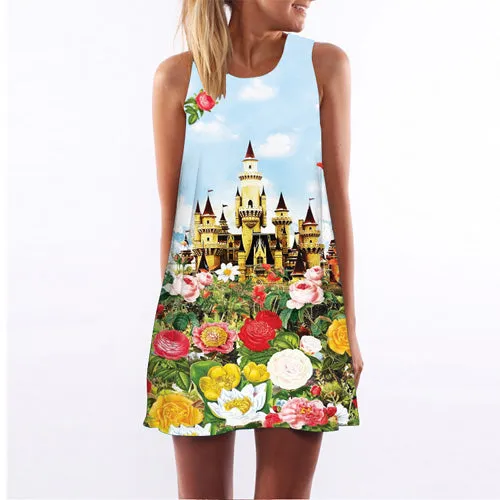 Floral Print Chiffon Dress Multiple Designs