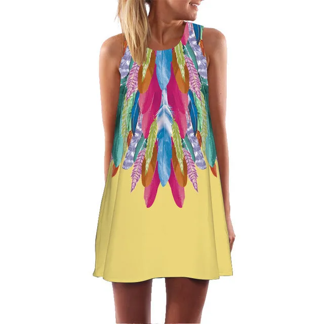Floral Print Chiffon Dress Multiple Designs