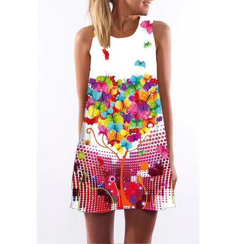 Floral Print Chiffon Dress Multiple Designs