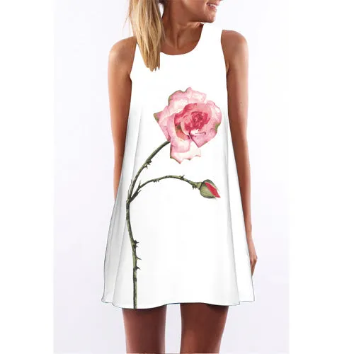Floral Print Chiffon Dress Multiple Designs