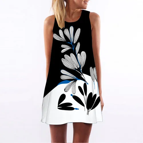 Floral Print Chiffon Dress Multiple Designs