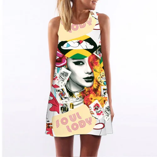 Floral Print Chiffon Dress Multiple Designs
