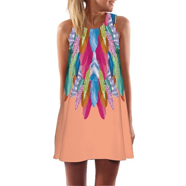 Floral Print Chiffon Dress Multiple Designs