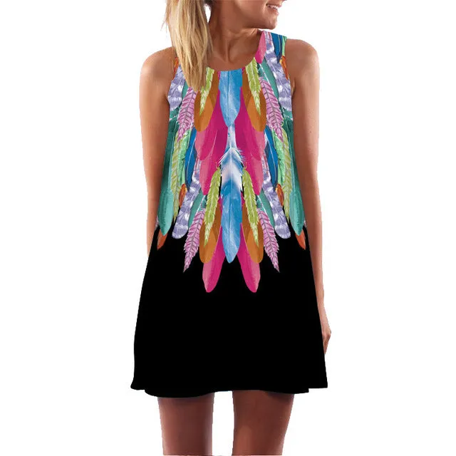 Floral Print Chiffon Dress Multiple Designs
