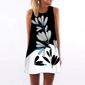 Floral Print Chiffon Dress Multiple Designs