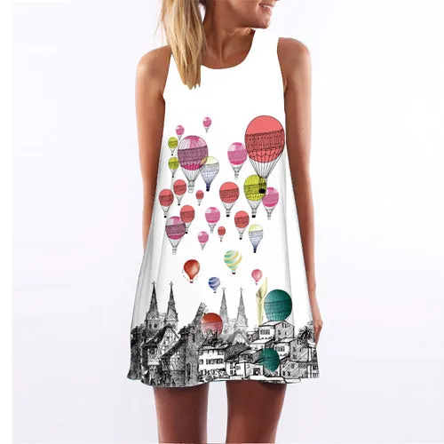 Floral Print Chiffon Dress Multiple Designs