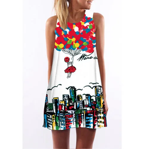 Floral Print Chiffon Dress Multiple Designs