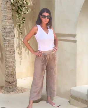 Florence Linen Palazzo Pants