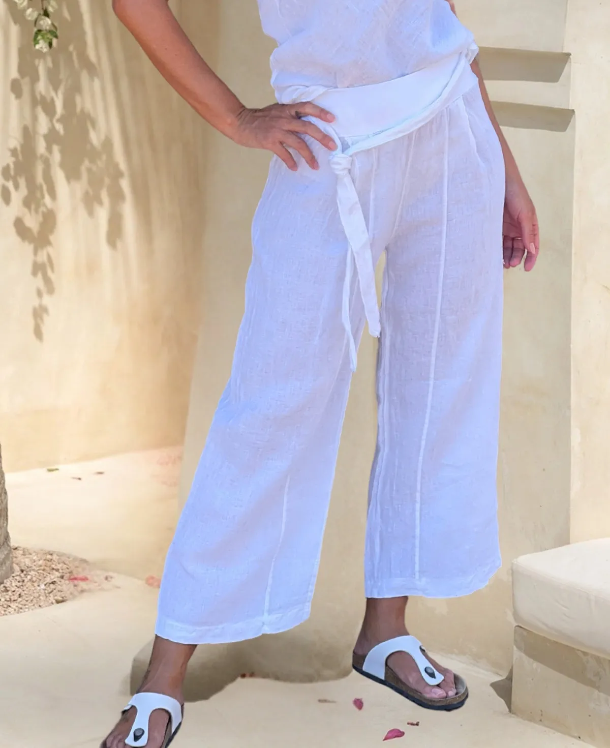 Florence Linen Palazzo Pants