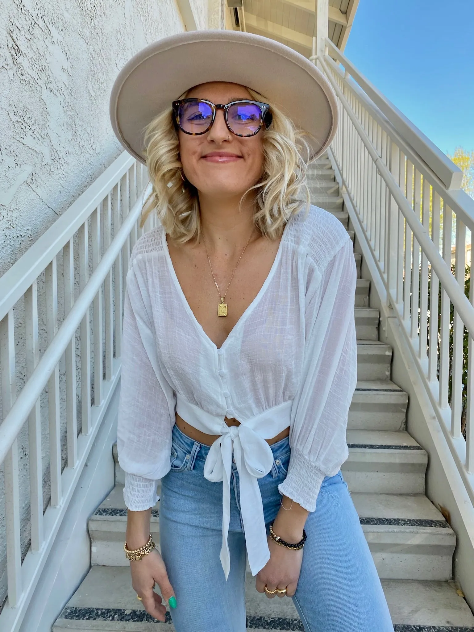 Forever Love Crop Blouse
