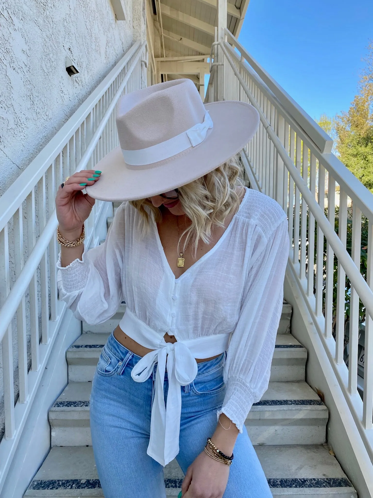Forever Love Crop Blouse