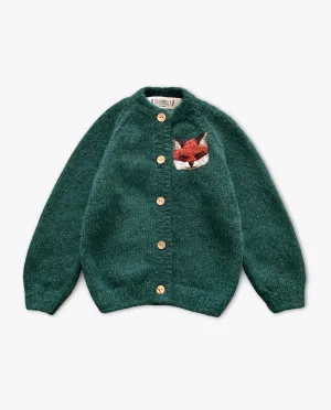 Fox cardigan | Emerald