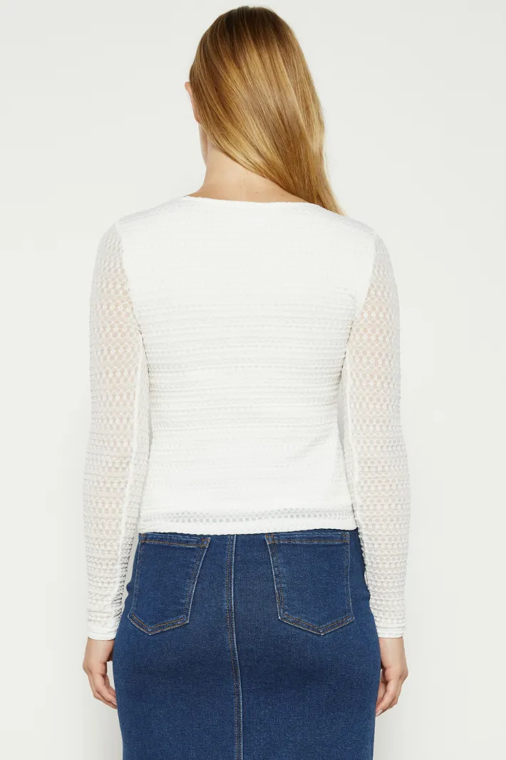 FRANA LONG SLEEVE TOP - White