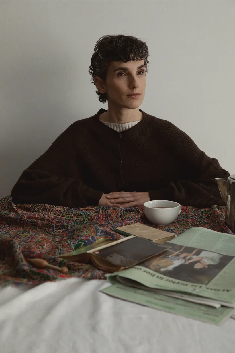 Francie The Loft Garter Cardigan - Cocoa