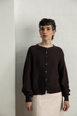 Francie The Loft Garter Cardigan - Cocoa