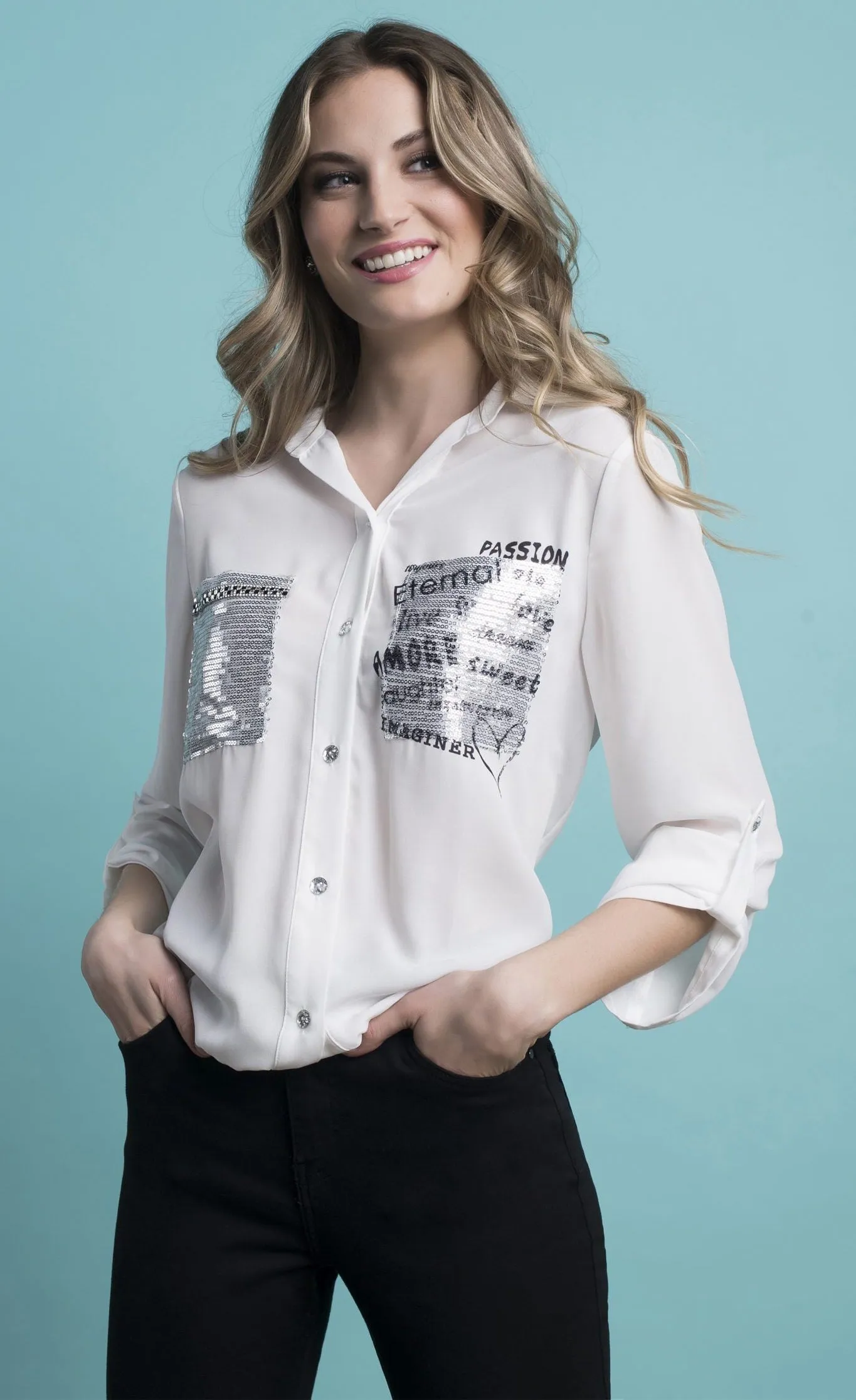 Frank Lyman White Amore Top