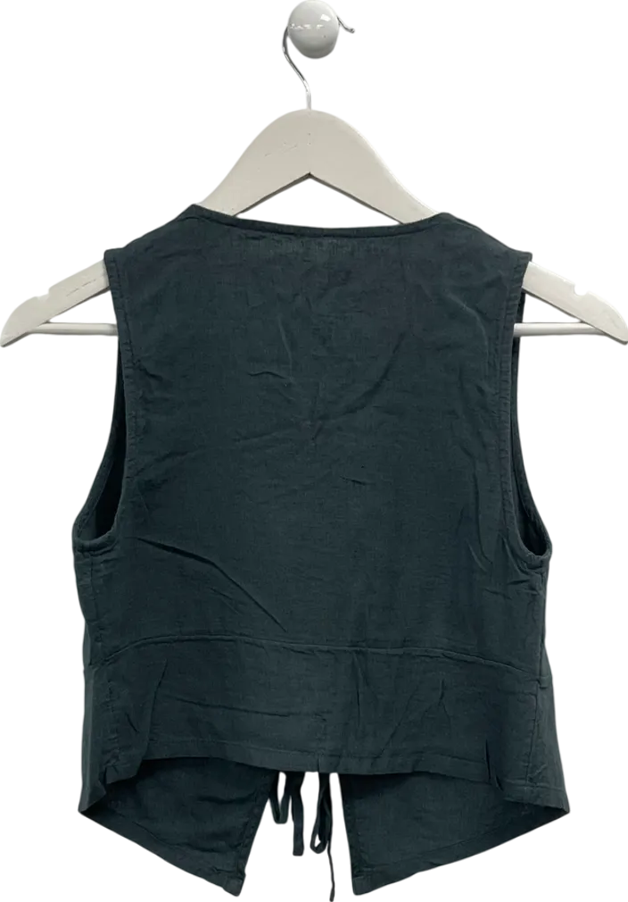 Free People Grey Tie Front Top UK XS