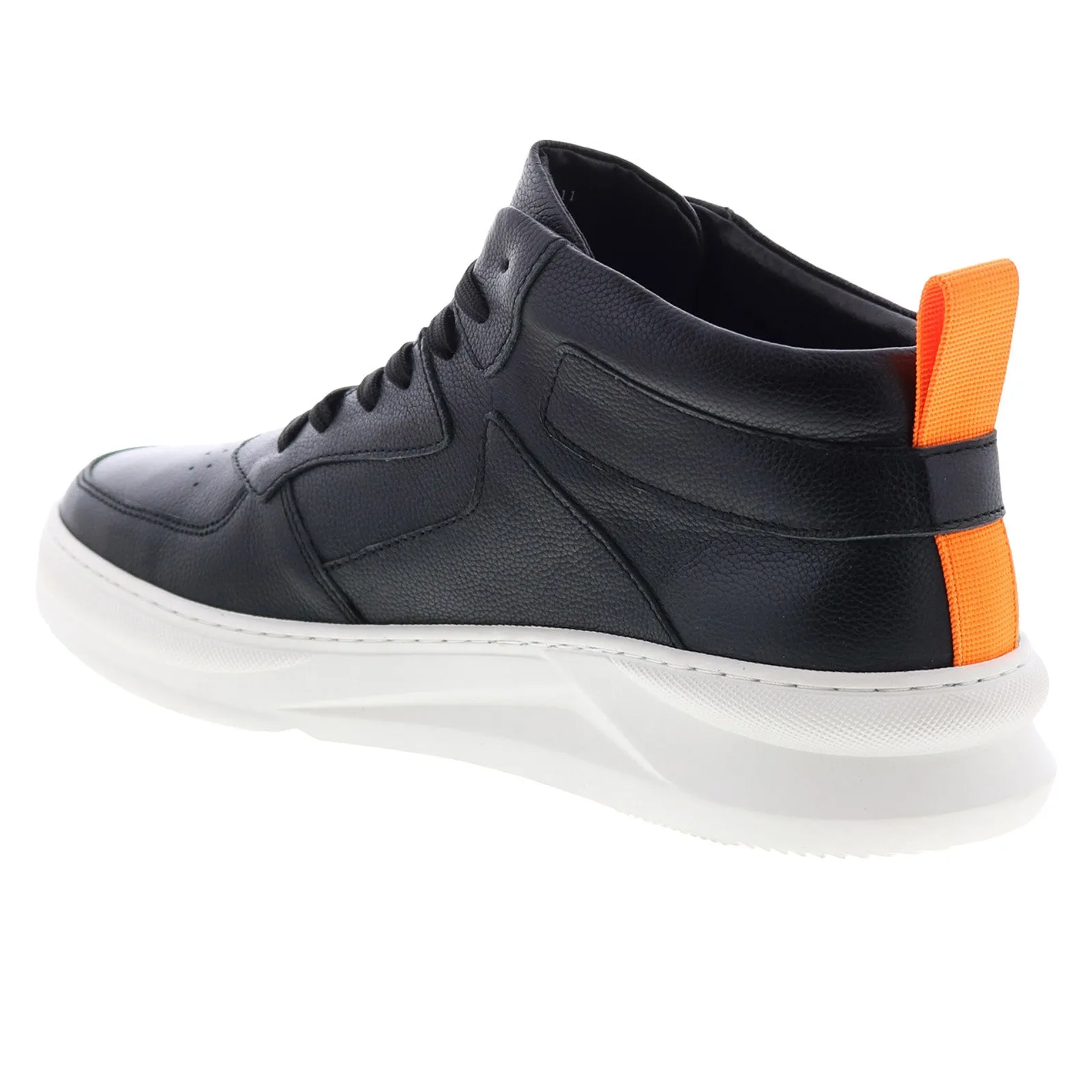 French Connection Chrisley FC7221H Mens Black Leather Lifestyle Sneakers Shoes