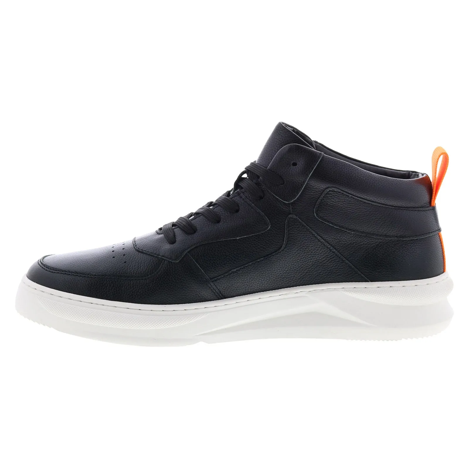 French Connection Chrisley FC7221H Mens Black Leather Lifestyle Sneakers Shoes