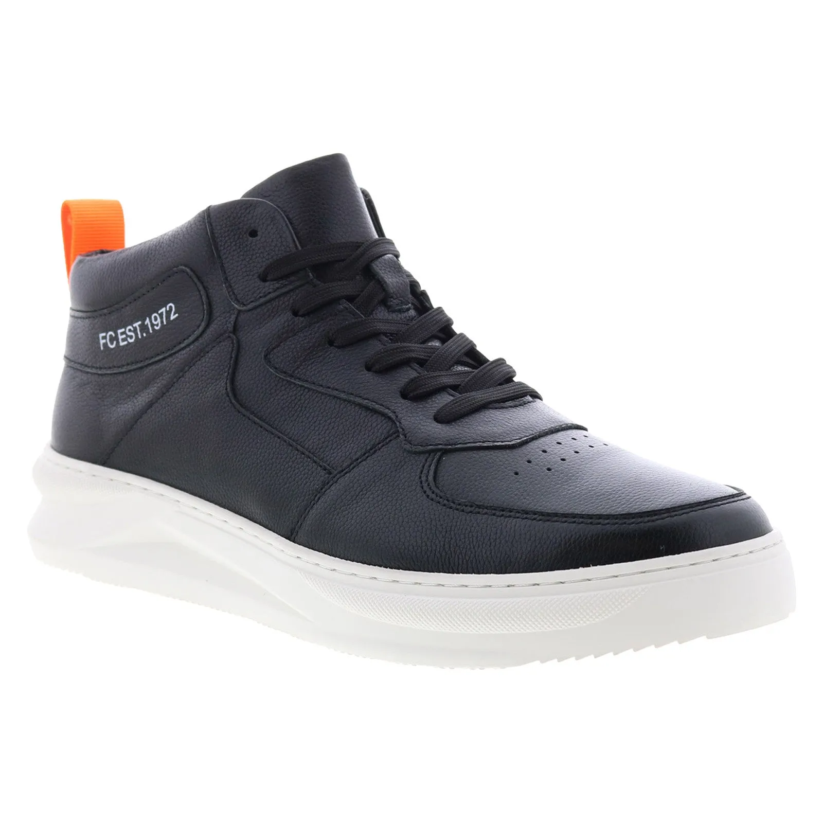 French Connection Chrisley FC7221H Mens Black Leather Lifestyle Sneakers Shoes