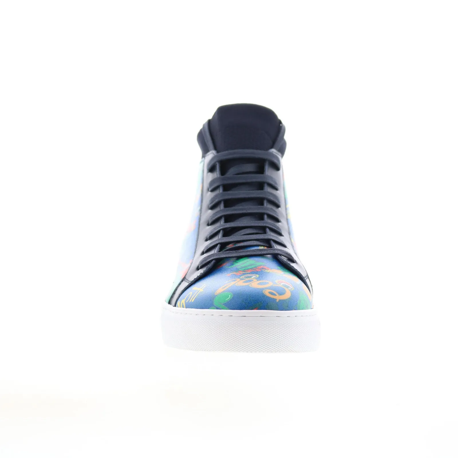 French Connection Pixel FC7192H Mens Blue Leather Lifestyle Sneakers Shoes