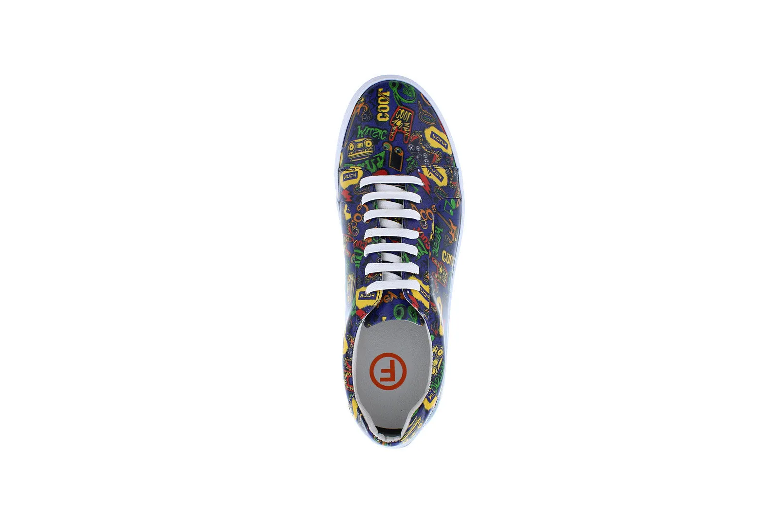 French Connection Rocket FC7191L Mens Blue Leather Lifestyle Sneakers Shoes