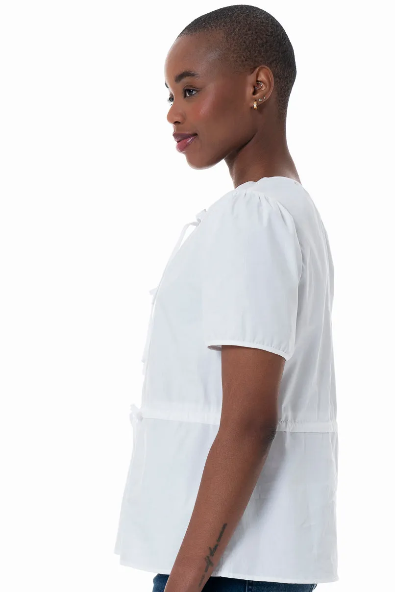 Front Tie Praire Top _ 152236 _ Optic White