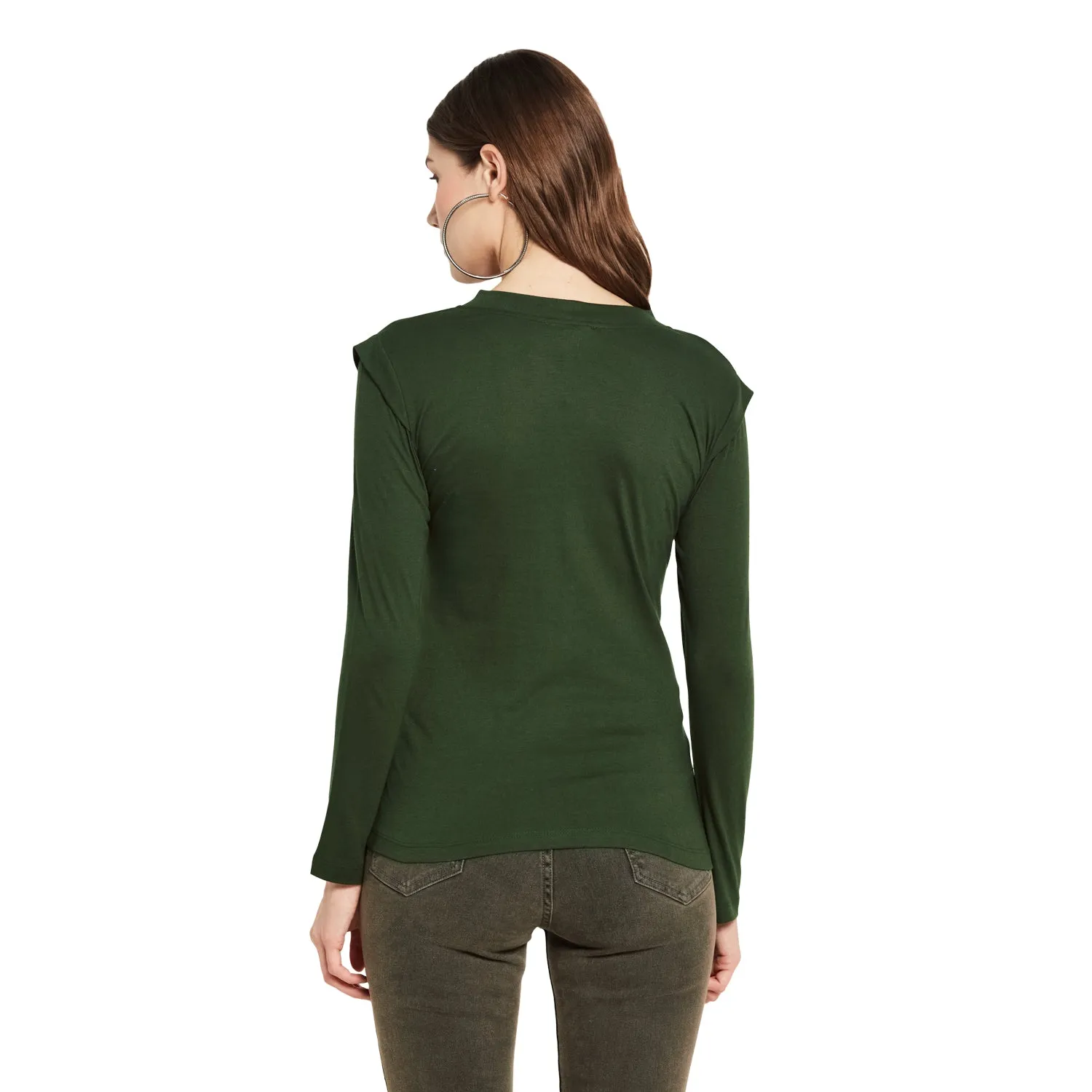 FRONT TIE UP SHOULDER DETAILED TOP