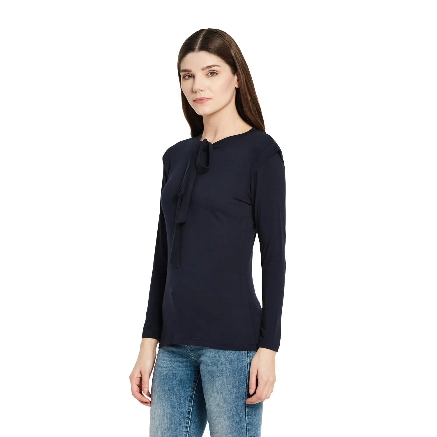 FRONT TIE UP SHOULDER DETAILED TOP